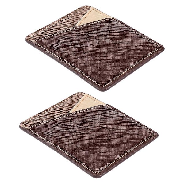 2 st Fickplånbok Mobiltelefon Plånbok Plånbok Baksida Telefonkort Plånbok Case Coffee 8.5X6.6X0.2CM