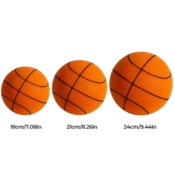 Indoor Handleshh Silents Basketball No Inflation Indoor Training Basketball for Home Orange 21cm