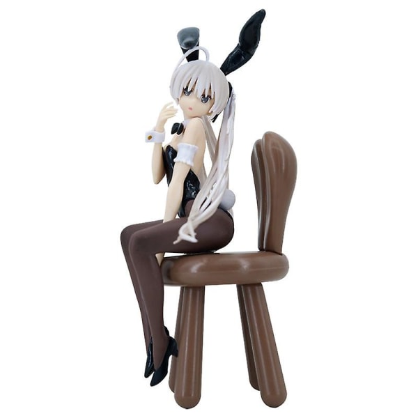 15cm Yosuga No Sora Anime Figur Kasugano Sora Sexig Bunny Girl Pvc Action Figur Värd Dator Chassi Dekor Bilprydnader Leksaker C Black  add Chair