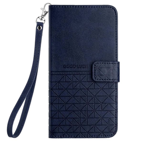 Rhombic Texture Case för iPhone 15 Blue
