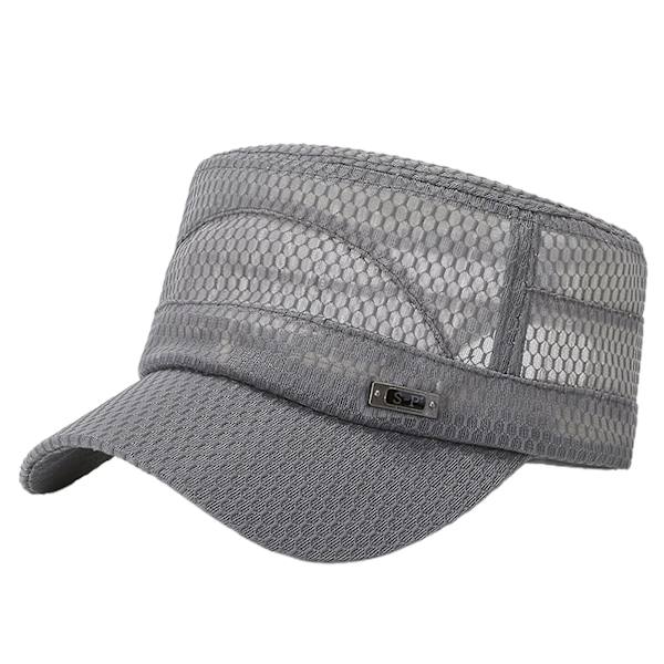Justerbara solhattar utomhus mesh cap Andas Snapbacks hattar Light Grey