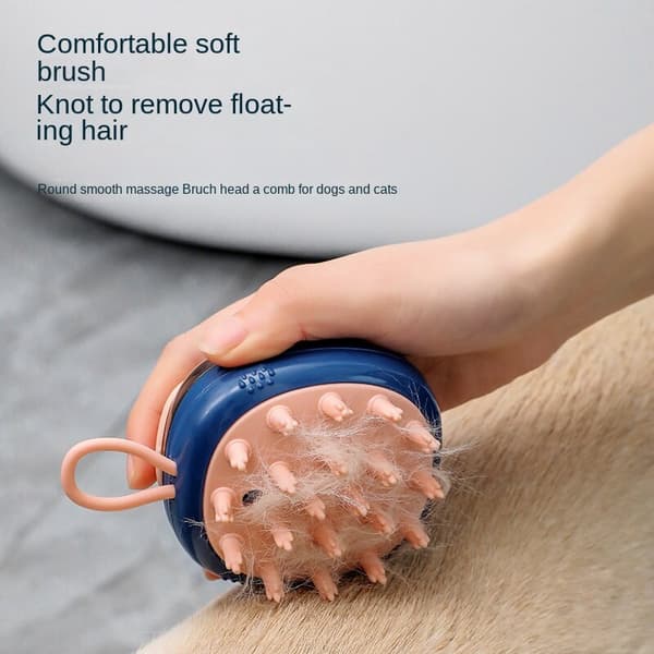 Pet bad massage borste blå