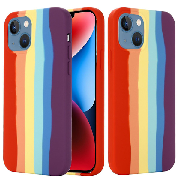 Rainbow Liquid Case för iPhone 15 Red