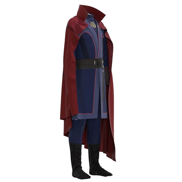 Läkare Strange Cosplay Kostym Män Vuxna Jumpsuit Med Cape Party Fancy Dress Up Performance Outfit 170