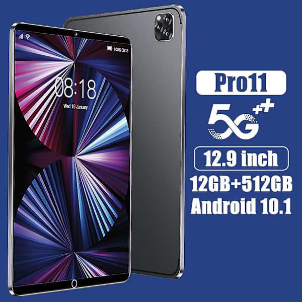 Pro11 12gbram + 512gbrom 12,9 tum Android OS 12.0 Black