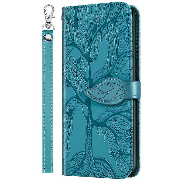 Case med reliefmönster för iPhone 15 Plus Blue