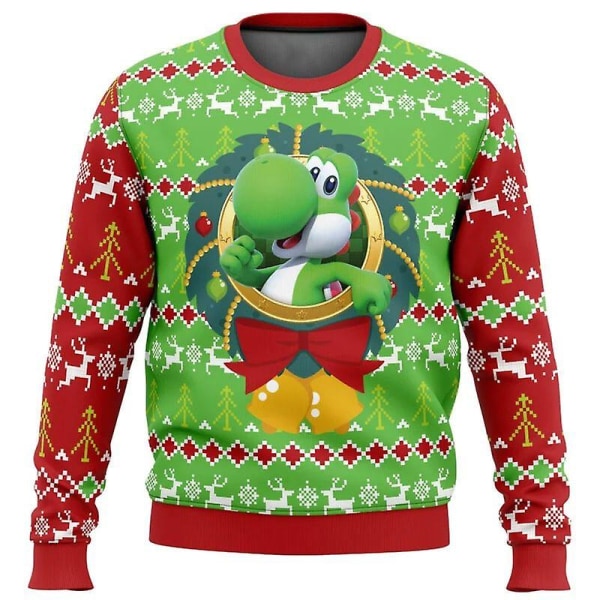 Mario Kart Ugly jultröja present jultomten tröja herr 3d tröja och topp höst och vinter style 3 4XL