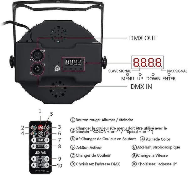 Uv Black Light Light 18leds 12st Scen Light 5 Mode Projektor Fjärrkontroll Lila Light null none