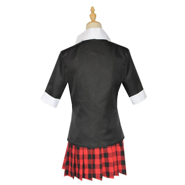Danganronpa Junko Enoshima Cosplay Set Skoluniform Jacka+skjorta+slips+kjol+rosett+halsband Set Presenter L