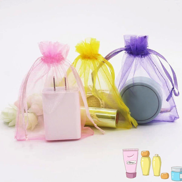 Förpackning med 100 färgade organzapåsar, 9 X 12 cm, organza presentpåse, smyckespåsar, bröllopspåsar, lavendelpåsar, bröllopsföremål null none