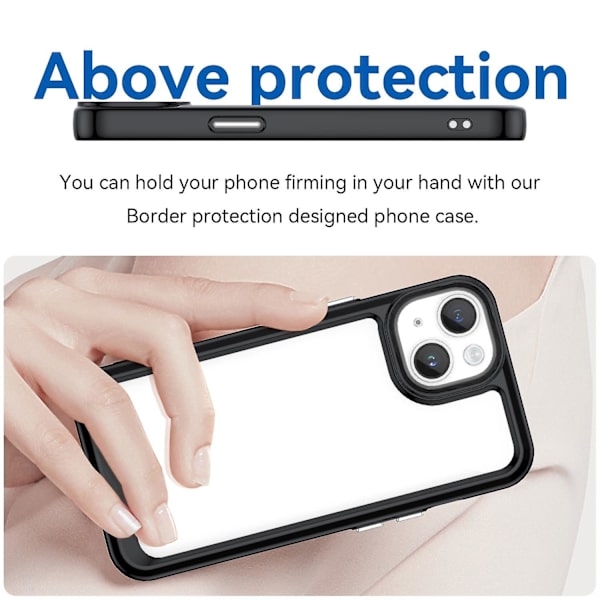 Akryl + TPU phone case för iPhone 15 Plus Black