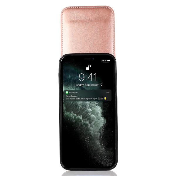 Korthållare Cover För Iphone 13 Pro , Pu Läder + Tpu Case Med Kickstand Rose Gold