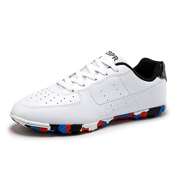 Fotbollsskor för män Halkfria fotbollsskor Klossar Gräs Fotbollssneakers 3C22026 White 33