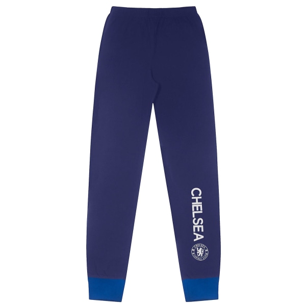 Chelsea FC Boys Pyjamas Long Sublimation Kids OFFICIELL Fotbollspresent Royal Blue 7-8 Years
