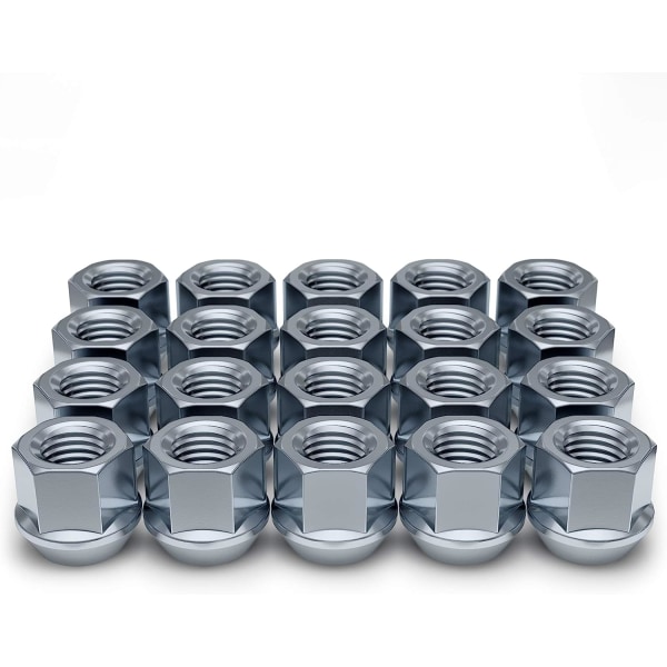 White Knight Wheel Lug Nuts - 1304-1S-20AM, 20 Pack, 1/2 20 Lug Nuts Open-end Bulge Acorn Chrome Lug Nuts, stål, elegant kromfinish, Eas