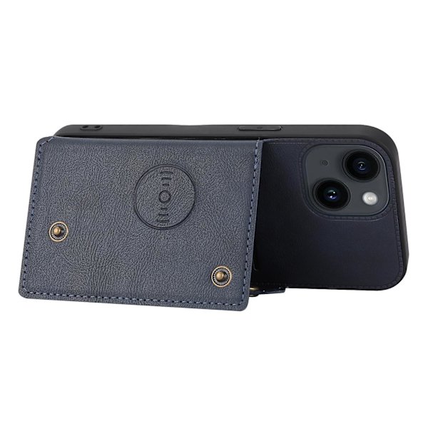 Phone case med dubbelt spänne för iPhone 15 Plus Blue