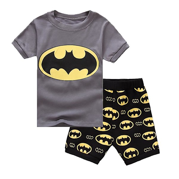 Barn Marvel Dc Superhjältekläder Sommar Kortärmad T-shirt Shorts Pyjamas Set Sovkläder Batman B 2-3 Years
