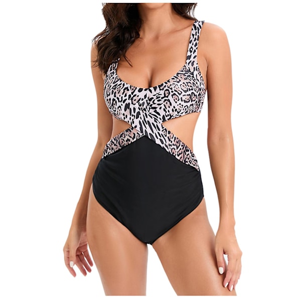 Baddräkter dam Baddräkt print Bikini baddräkt fylld bh Badkläder i ett stycke Beachwear Bikini baddräkter för kvinnor Yellow M