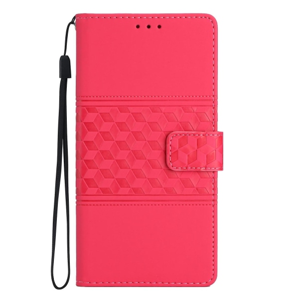 Diamantpräglat case för iPhone 15 Red