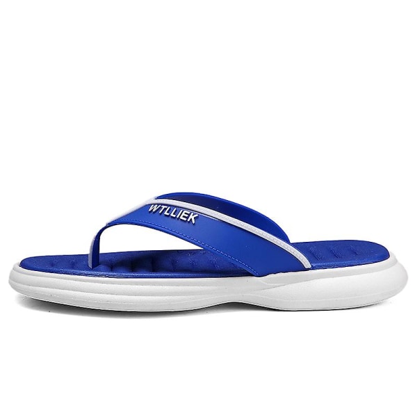 Herrflip-flops stringtrosor Sandaler Komforttofflor för stranden 3C8128 Blue 40