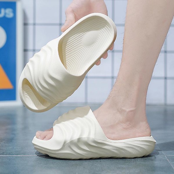 Strandtofflor för män Modesandaler Utomhus Halkfria inomhusskor 3B3069 Beige 41-42