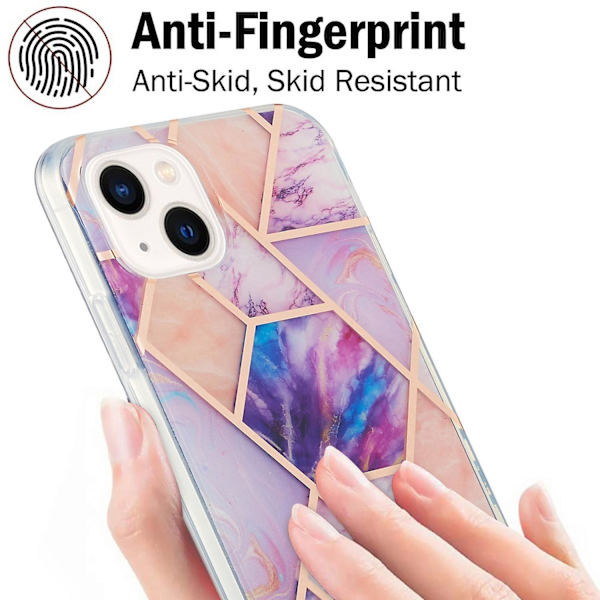 Marmor TPU- case för iPhone 15 Plus Light purple