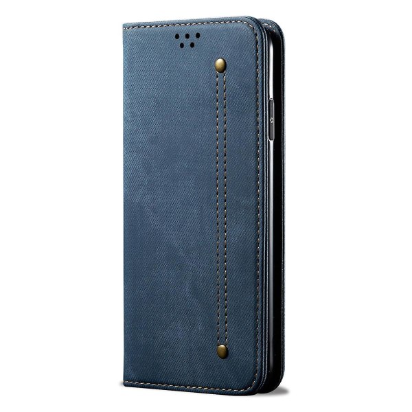 Denim Texture Case för iPhone 15 Pro Blue