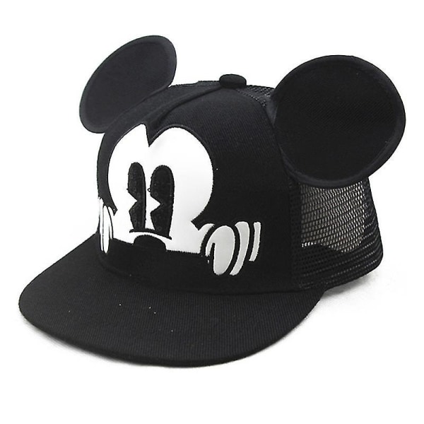 Barn Baseball Cap 3d Musse Pigg Minnie Mesh Solskydd Trucker Hatt För Pojke Flicka B Mesh Back Black