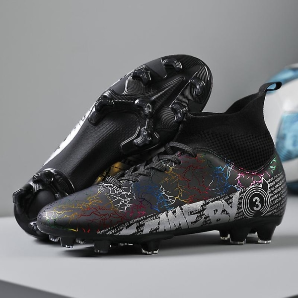 Fotbollsskor för män Spikes Fotbollsskor för ungdomar Stövlar Athletic Sneaker 3C7000 Black 46