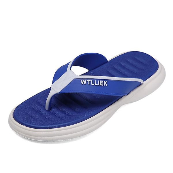 Herrflip-flops stringtrosor Sandaler Komforttofflor för stranden 3C8128 Blue 41