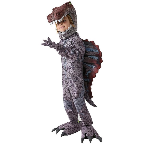 Barn Dinosaur Spinosaurus Jumpsuit Halloween Cosplay Carnival Party Dräkt Outfit Set 10-11Years