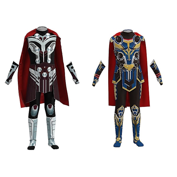 Thor Love And Thunder Barn Vuxen Kostym Halloween Cosplay Jumpsuit Cloak Outfit-y Thor Women Kids L 140