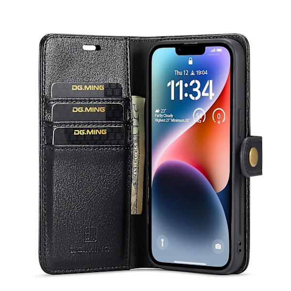 Crazy Horse Case för iPhone 15 Black
