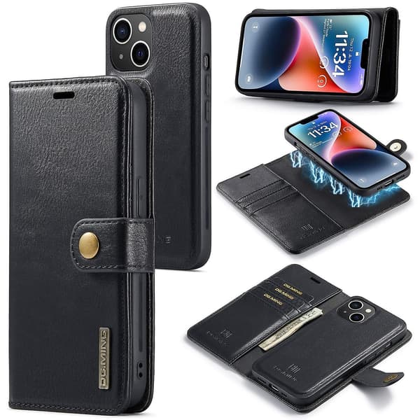 Crazy Horse Case för iPhone 15 Black