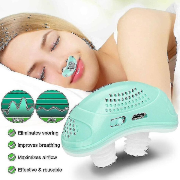 Ny 2023 elektrisk Mini Cpap Noise Anti Snoring Device Sömnapné Stoppa Snore Aid Stopper Qxuan null none
