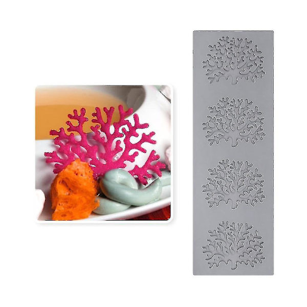 5 st/ set Coral Leaf Spetsmatta Form Sugar Craft Silikonpad Mould null none