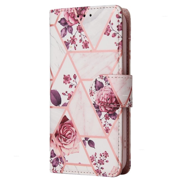Marble Bronzing Läder Phone case för iPhone 15 Multicolor