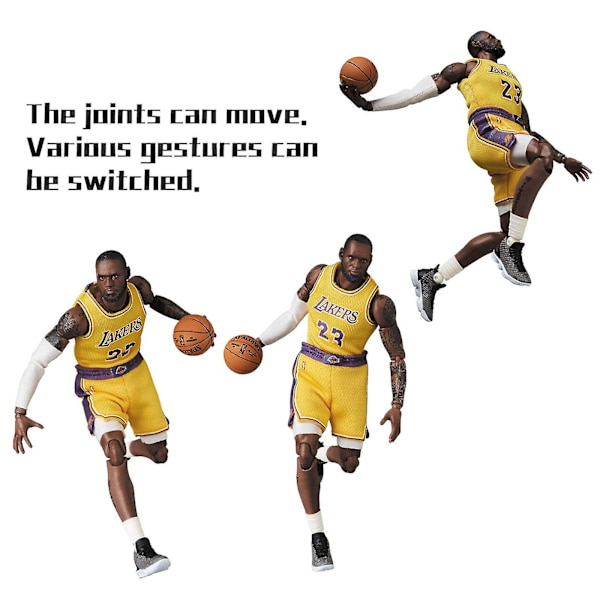 Lebron James Mafex Actionfigur, Los Angeles Lakers Mvp James Toys null none