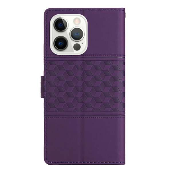 Diamantpräglat case för iPhone 15 Pro Purple