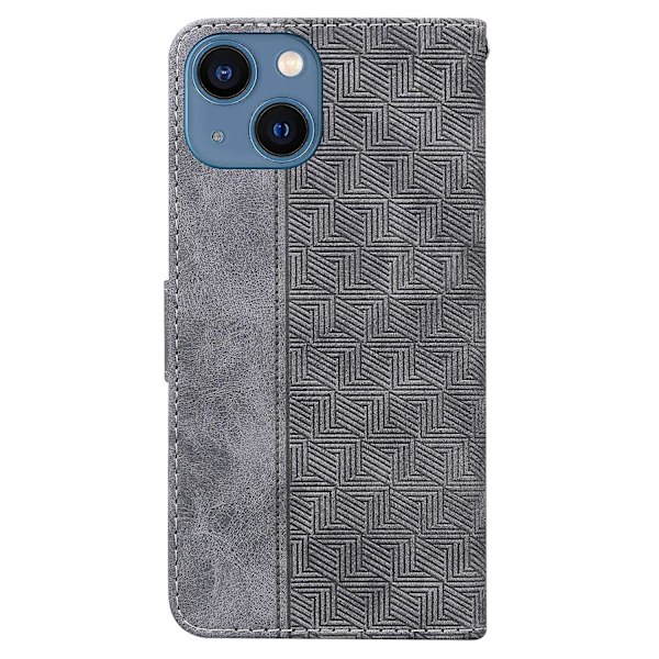 Geometriskt präglat case för iPhone 15 Grey