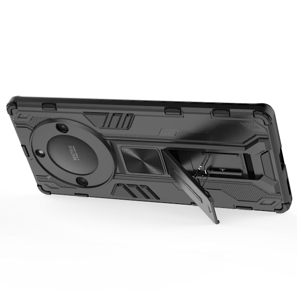 For Honor Magic 5 Lite 5g /x40 5g / X9a 5g Kickstand Phone case Dropsäkert hård PC Mjuk Tpu Hybrid Cover Black