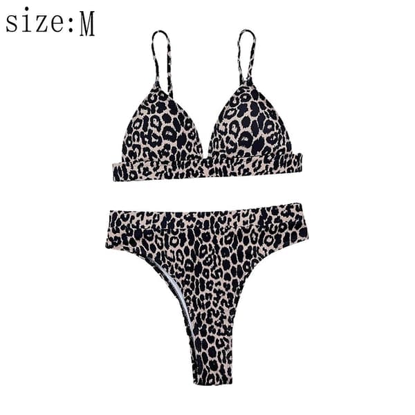Summer Beach Baddräkt Baddräkt Dam Baddräkt Leopard Bikini Split Baddräkt m
