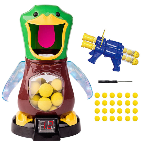 Hungry Ducks Shooting Toy Set Multifunktionella poäng kampleksaker för pojkar flickor Scoring 24 Balls