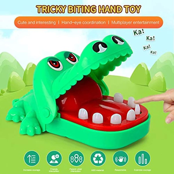 Puox 3-pack Mini Crocodile Biting Finger Nyckelring Krokodiltänder Leksaksspel för barn Krokodilbitande finger Knepigt spel för barn 3+ (slumpmässigt) null none