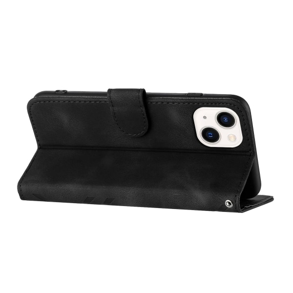 Line Pattern PU case för iPhone 15 Plus Black