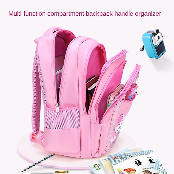 Nylon student skolväska kvinnlig koreansk version 1-6 klass tecknad söt barnryggsäck Mode vilda multifunktionella väskor Bolsa