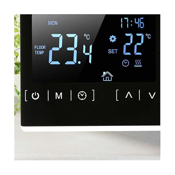 Lcd pekskärm termostat Programmerbar elektrisk golvvärmesystem Termoregulator AC 85-250v(bl null none