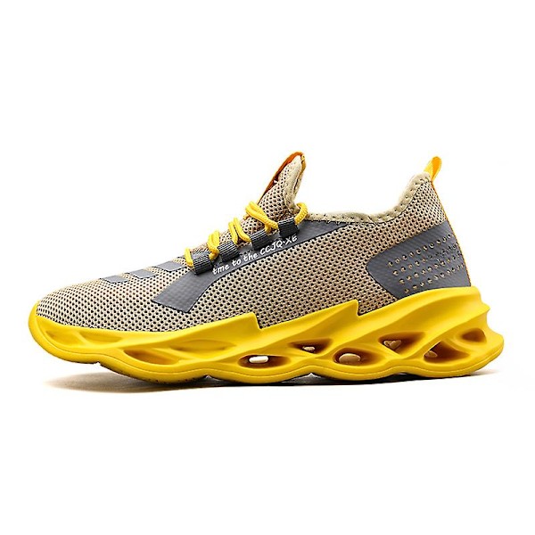 Sneakers för män Löpartennisskor Lättviktsventilerande Sport Athletic 3Cc102 Yellow 39