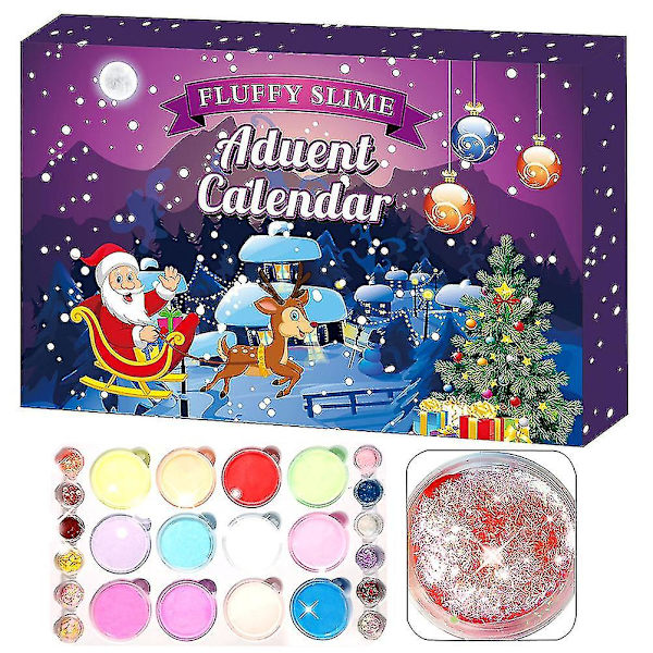 24st/ set Crystal Clay Adventskalender 2020 Nedräkning till jul för barn tonåringar
