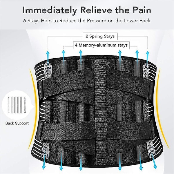 Medicinsk rygg Svankstöd Bälte Midja Ortopedisk Stålställning Män Kvinnor Korsett Rygg Dekompression Waist trainer Smärtlindring S